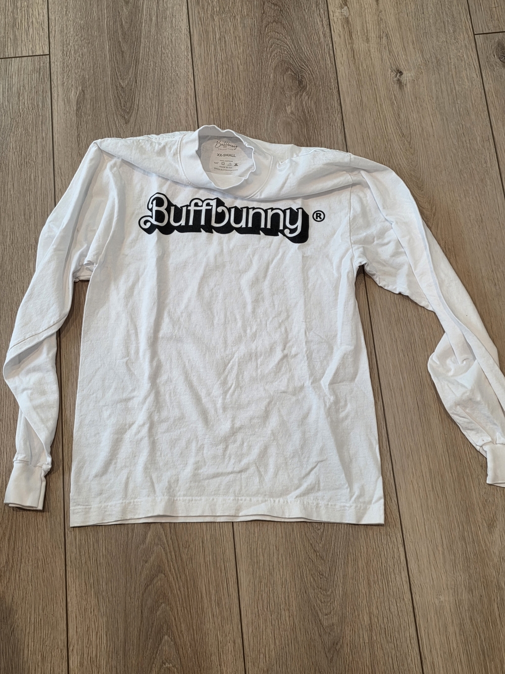 BuffBunny White Long Sleeve Logo Shirt